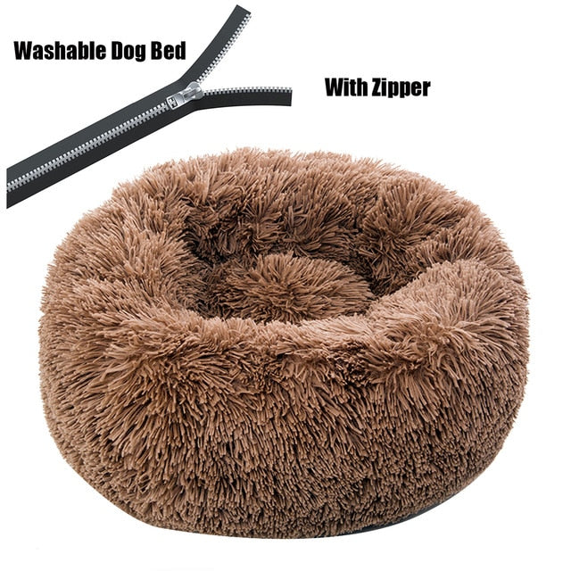 Large Pet Bed for Dogs and Cats Round Washable